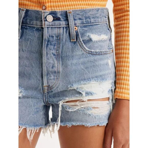 ✨Levi's® Premium 501® ORIGINAL FIT HIGH RISE WOMEN'S SZ 29 SHORTS✨ - Picture 5 of 15